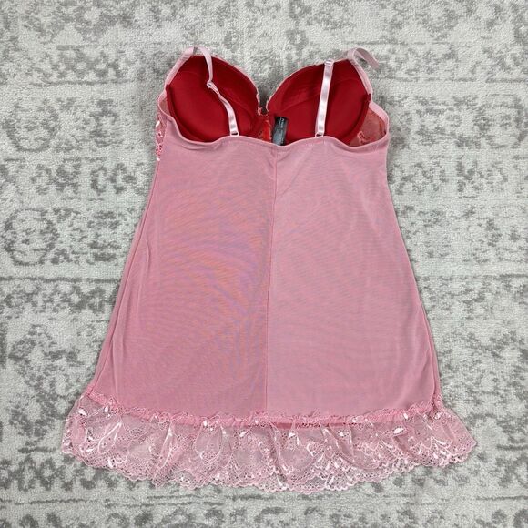 Vintage Sheer Babydoll Slip Dress Tank Top Fairy Grunge Y2K Coquette Size Medium - Picture 4 of 4